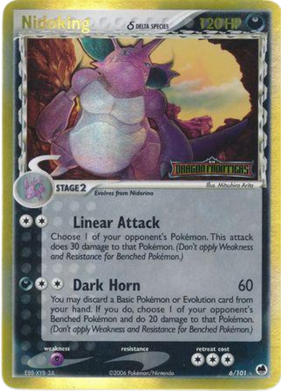Nidoking Delta Species Stamped - EX Dragon Frontiers - 6/101