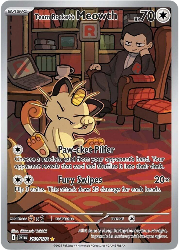Team Rocket's Meowth - Scarlet & Violet Destined Rivals - 203/182