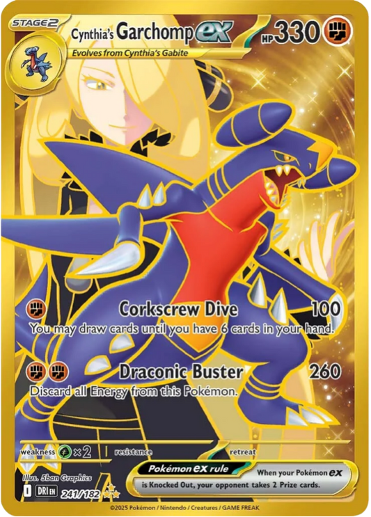 Cynthia's Garchomp EX - Scarlet & Violet Destined Rivals - 241/182