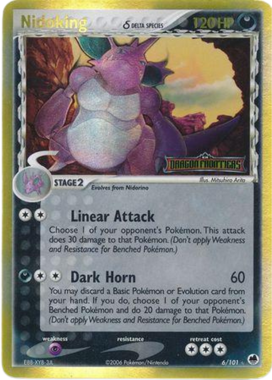 Nidoking Delta Species Stamped - EX Dragon Frontiers - 6/101